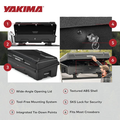 Yakima DeepSpace 10 Rooftop Cargo Box, Hard Shell Vehicle Roof Storage Carrier - Find Fresh Goods