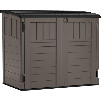 Suncast Horizontal 4 Foot x 2.5 Foot Outdoor/Garden Storage Shed, Stoney Grey