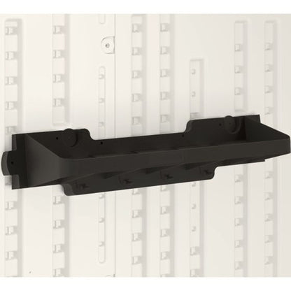 Suncast 25 x 8 Inch Shelf Accessory with Hooks for Outdoor Shed, Black (2-Pack)