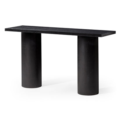 Maven Lane Lana Contemporary Wooden Console Table in Refined Black Finish