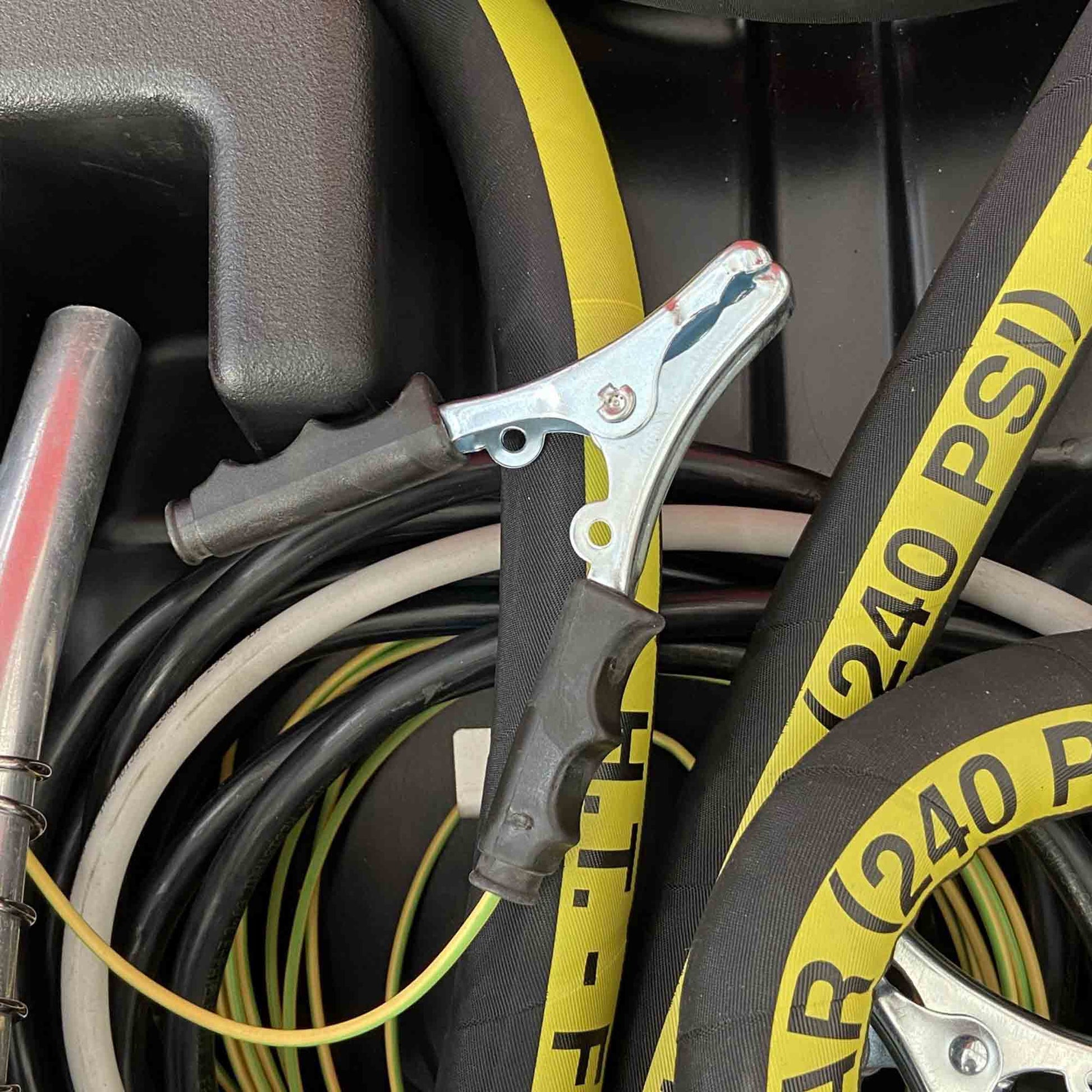 AM-TANK 58 Gallon Gasoline & Diesel Fuel Tank with 12 Volt Pump and Covering Lid - Find Fresh Goods