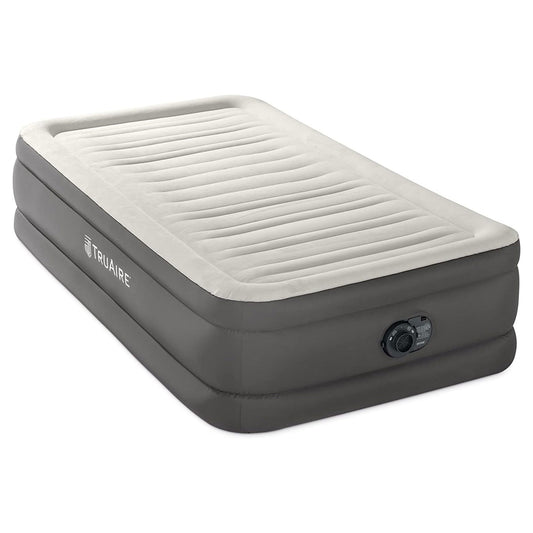 Intex TruAire Luxury Air Mattress with Fiber Tech and Built In Electric Pump