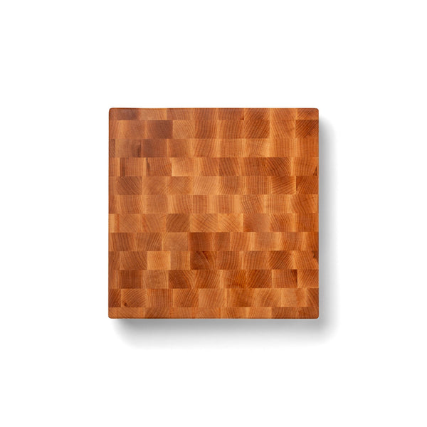John Boos Medium Maple Wood End Grain Cutting Board for Kitchen, 15" x 15" x 3"