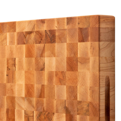 John Boos Small Maple Wood End Grain Cutting Board for Kitchen 18" x 18" x 2.25"