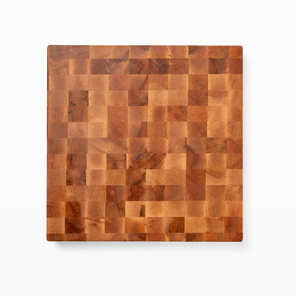 John Boos Small Maple Wood End Grain Cutting Board for Kitchen 18" x 18" x 2.25"