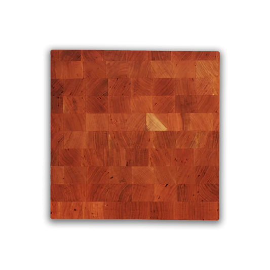John Boos Small Cherry Wood End Grain Cutting Board for Kitchen, 14" x 14" x 3"