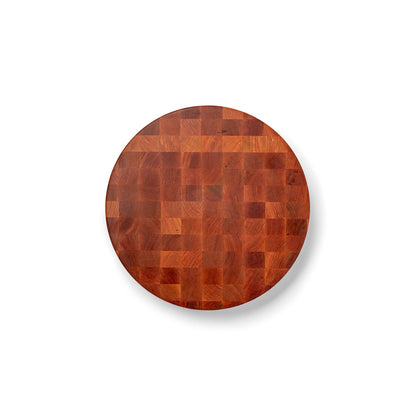 John Boos Cherry Wood End Grain Round Cutting Board for Kitchen, 18" x 18" x 3"