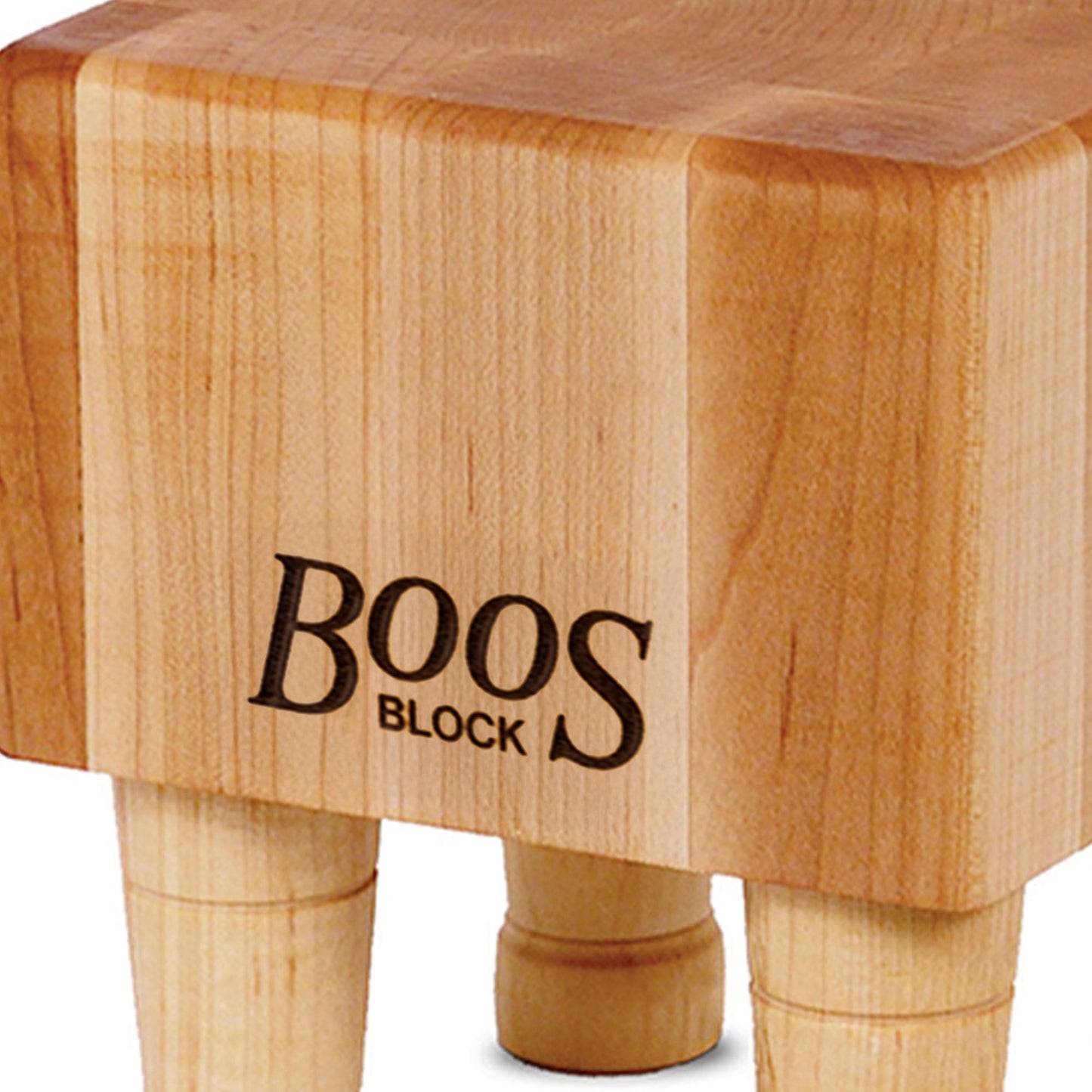John Boos MC Series Square Wood Cutting Board with Feet, 6" x 6", Maple