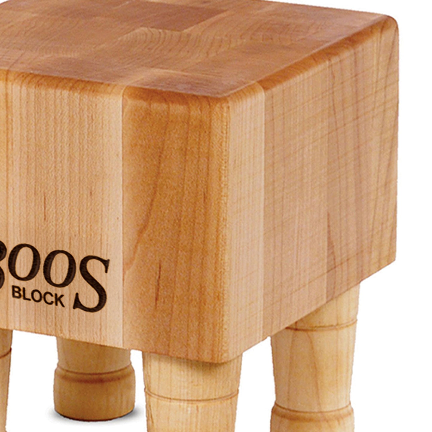 John Boos MC Series Square Wood Cutting Board with Feet, 6" x 6", Maple