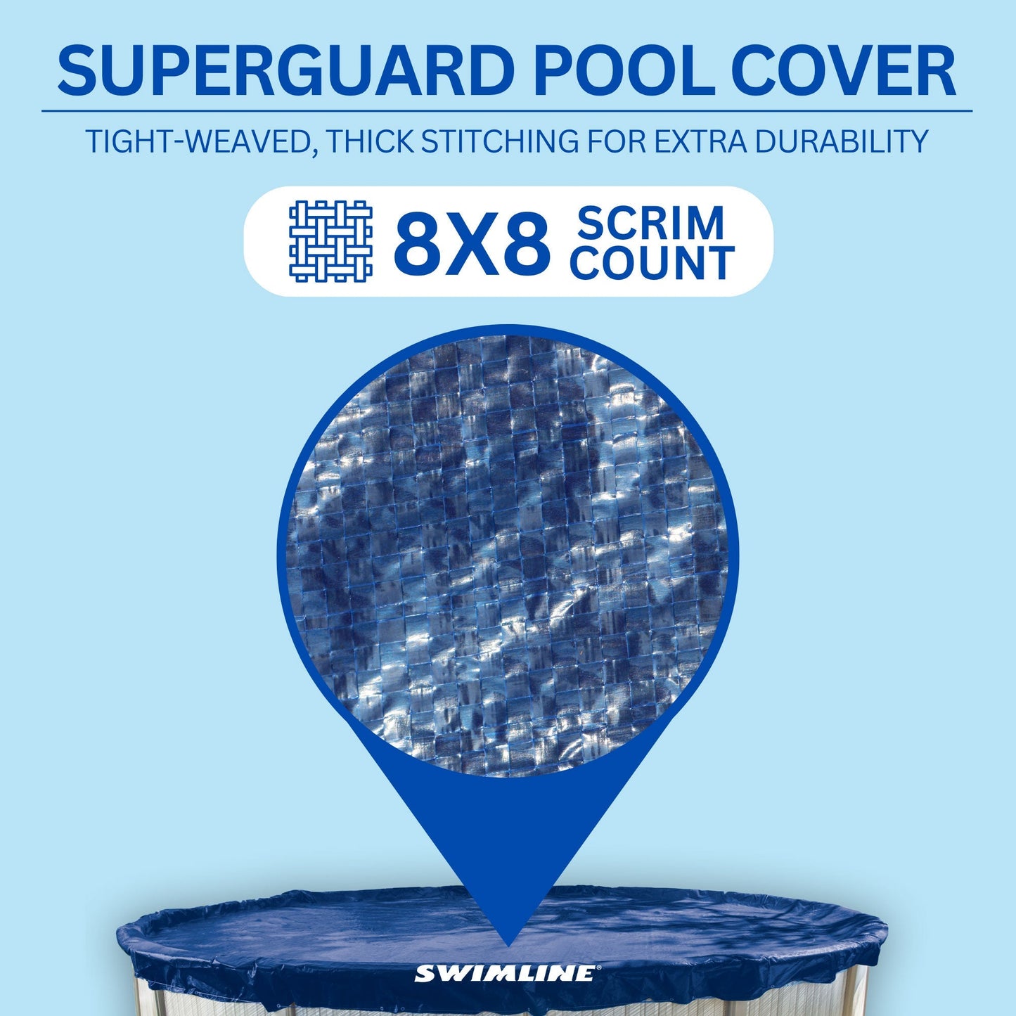 Swimline Hydrotools Super Guard Winter Cover for 12x24' Above Ground Oval Pools