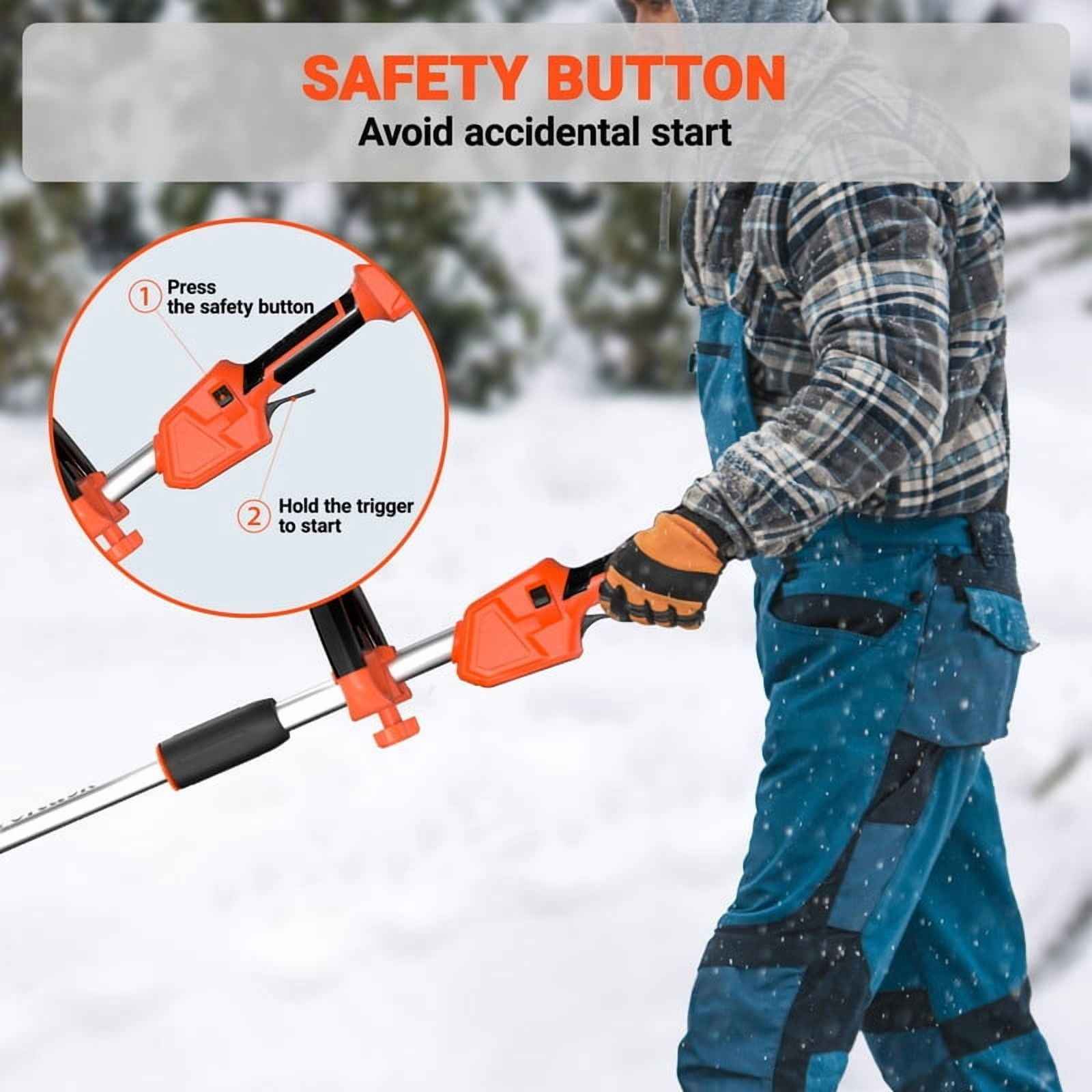 VOLTASK Cordless Snow Shovel, 48V | 13.5-inch Cordless Electric Snow Blower 2 Batteries & Dual Quick Charger Included for Driveway with Directional Plate