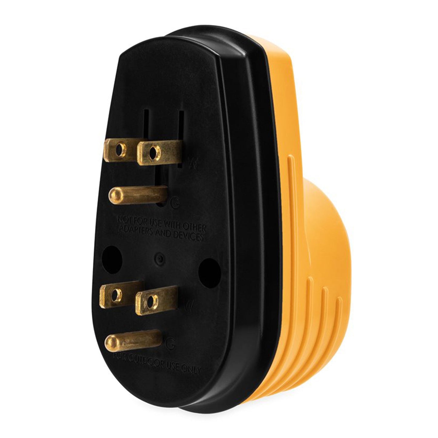 Camco 55225 Power Grip RV 125 Volt Two Plug 15 Amp to Single 30 Amp Adapter - Find Fresh Goods