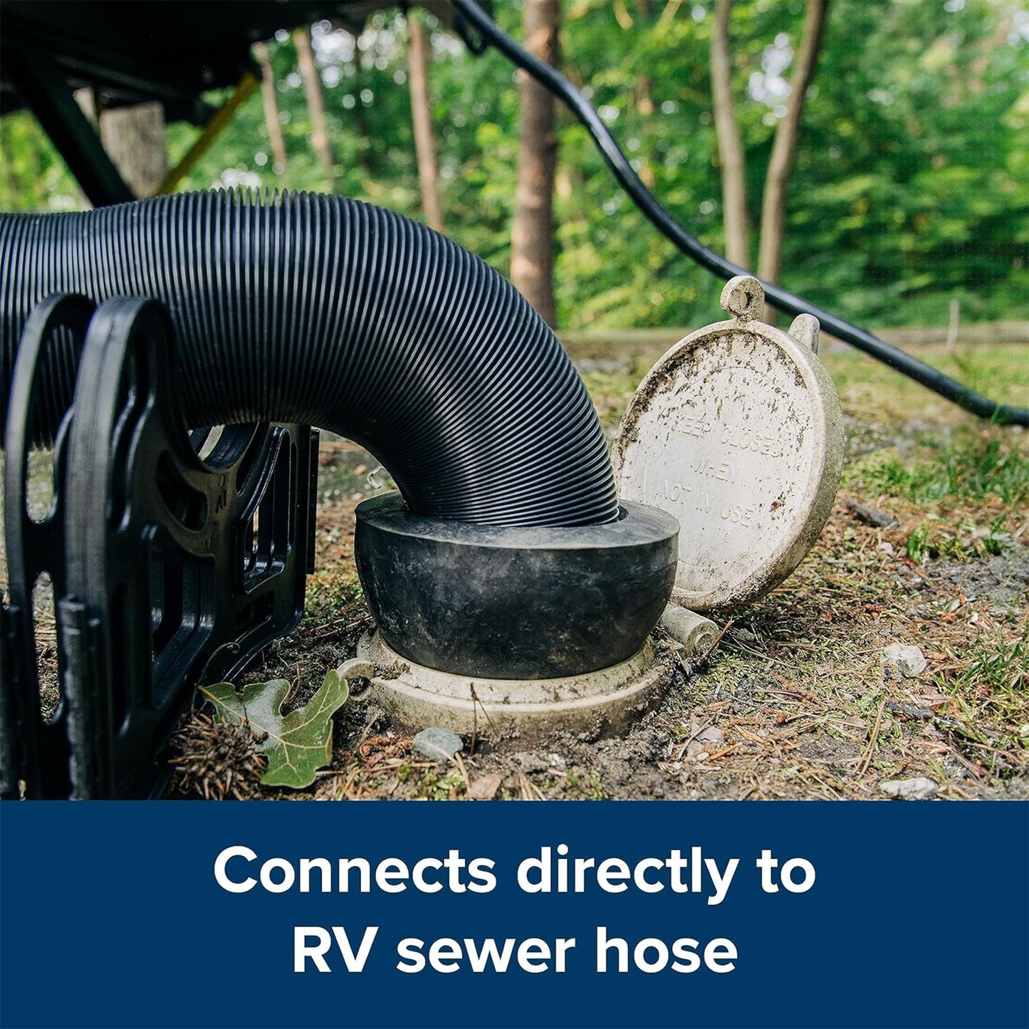 Camco 39312 4 x 3 Inch RV Sewer Hose Rubber Donut Seal for Sewer Inlets, Black