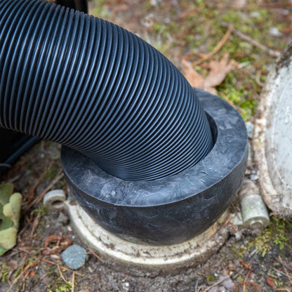 Camco 39312 4 x 3 Inch RV Sewer Hose Rubber Donut Seal for Sewer Inlets, Black