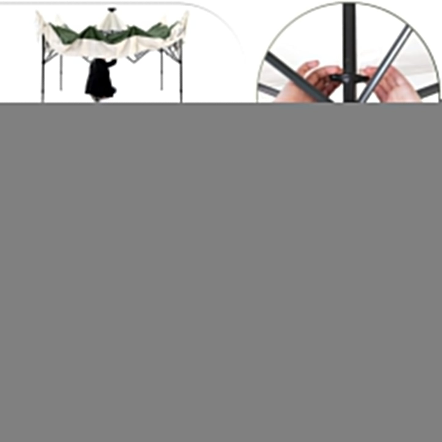 Suntime 12x12 Instant Pop Up Gazebo Solar Light Screen Canopy Tent Cover, Green