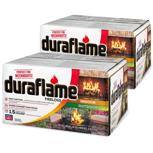 Duraflame 2.5 lbs Indoor Outdoor Fireplace Pit Firelog 3 Hr Burn Time (12 Pack)