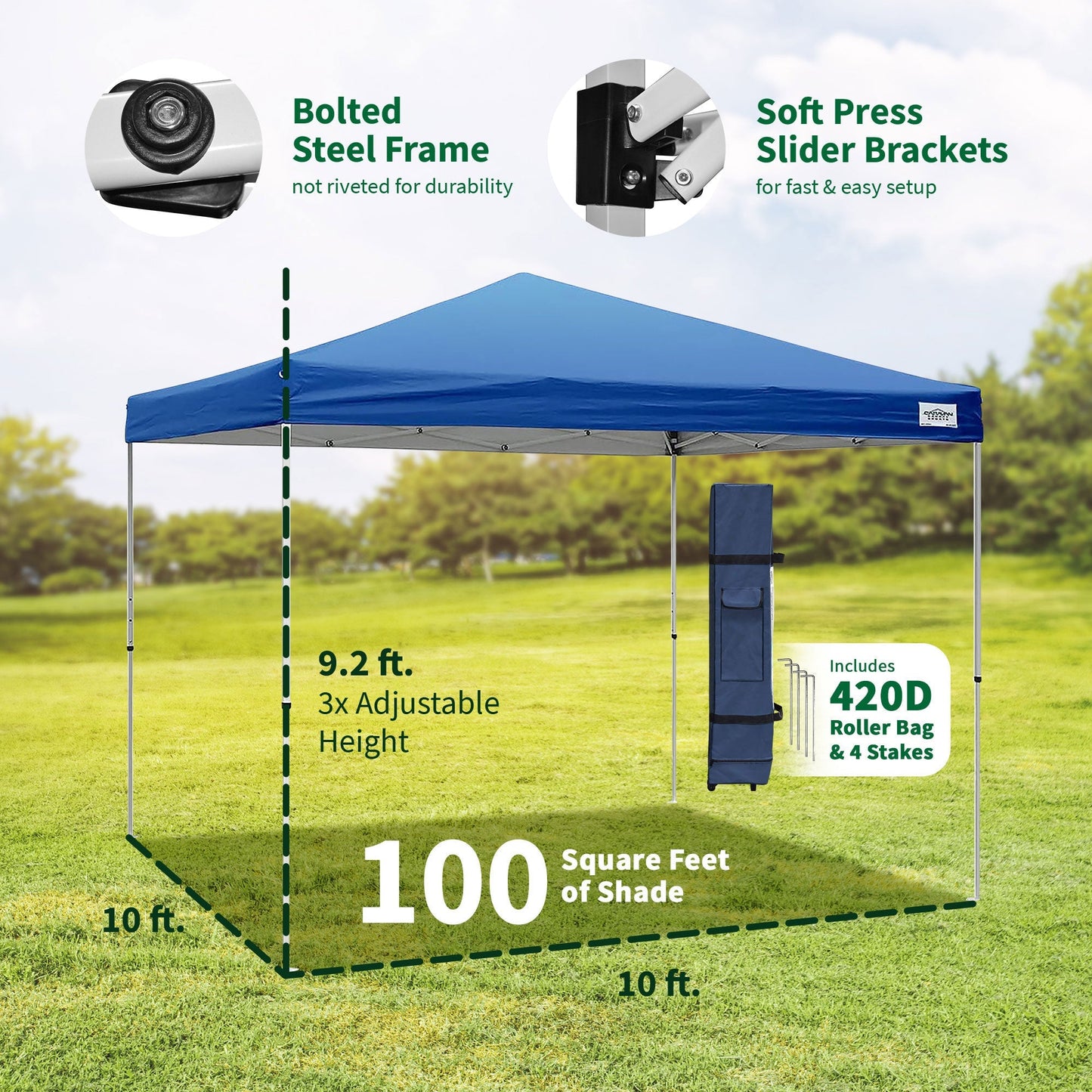 Caravan Canopy V Series 2 Straight Leg Sidewall Kit w/10x10 Instant Canopy Kit