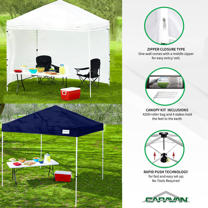 Caravan Canopy M Series Sidewall Kit & M Series Pro 2 Shade Tent w/Roller Bag
