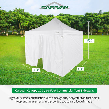 Caravan Canopy Commercial Tent Sidewalls w/TitanShade 10x10' Instant Canopy Kit