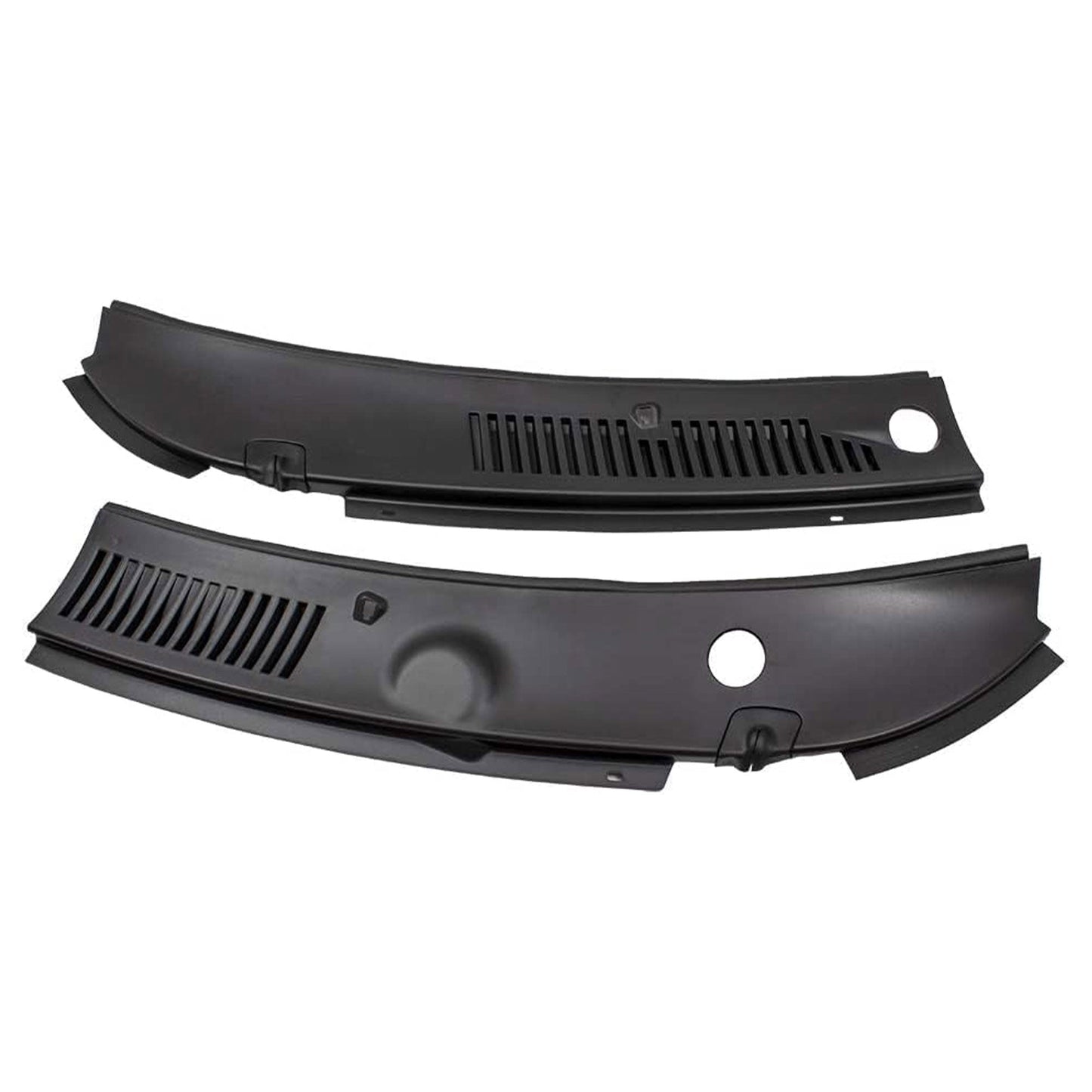 Brock 2 Piece Cowl Grille Assembly Replacement for 99 to 04 Ford Mustang, Black - Find Fresh Goods