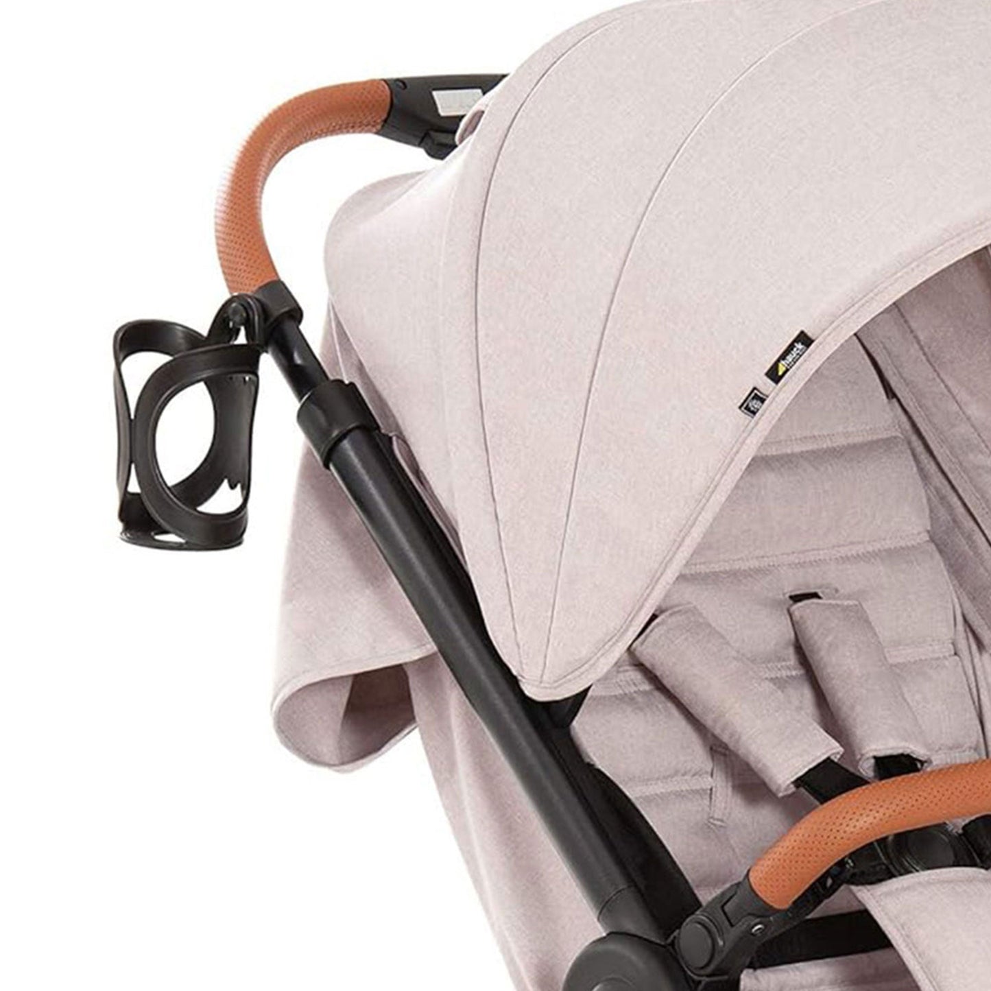 hauck Uptown Deluxe Folding Stroller with Cup Holder and Canopy, Melange Beige