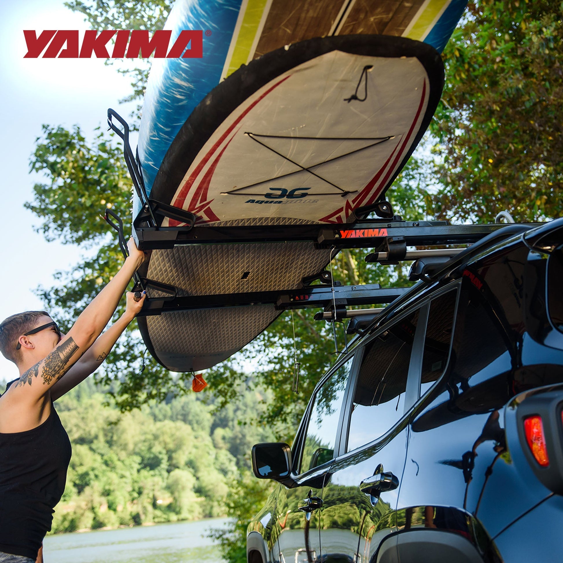 Yakima ShowDown Load Assist Kayak and SUP Rooftop Mount Rack for Vehicles, Black - Find Fresh Goods
