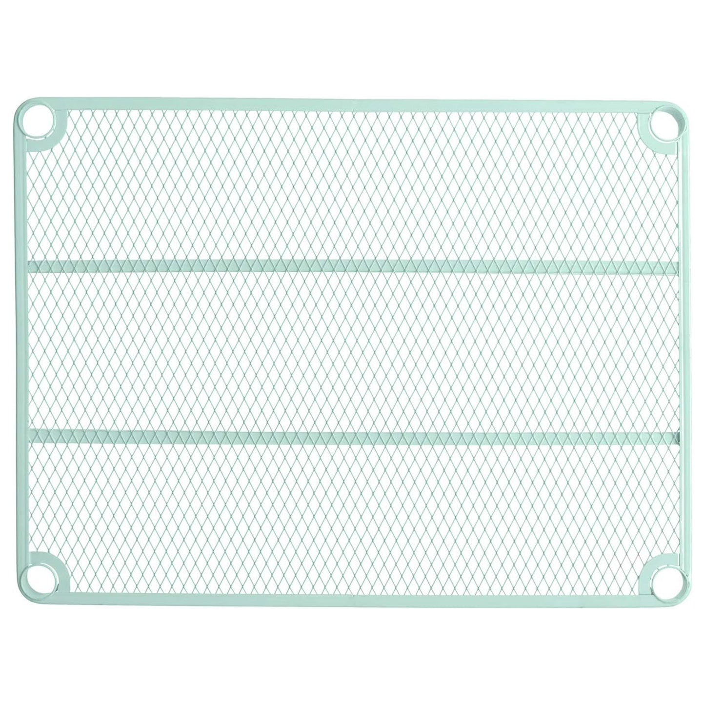 Design Ideas MeshWorks 3 Tier Full-Size Metal Storage Shelving Unit Rack, Green