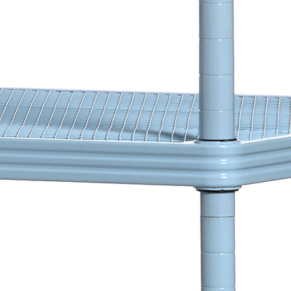 Design Ideas MeshWorks 5 Tier Full-Size Metal Storage Shelving Unit Rack, Blue