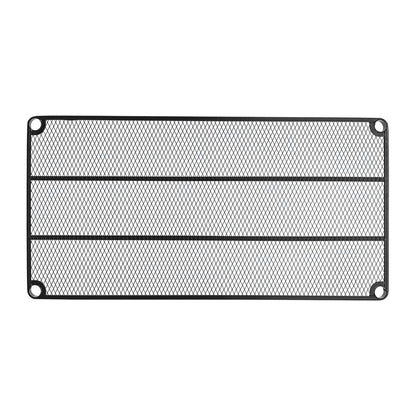 Design Ideas MeshWorks Metal Storage Utility Wood Top Shelving Unit Rack, Black