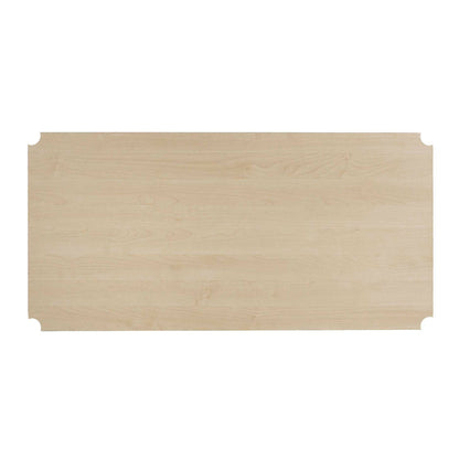 Design Ideas MeshWorks Metal Storage Utility Wood Top Shelving Unit Rack, Silver