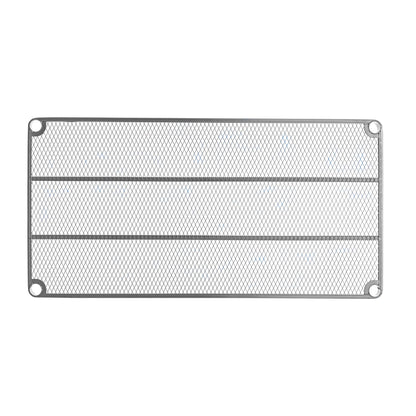 Design Ideas MeshWorks Metal Storage Utility Wood Top Shelving Unit Rack, Silver