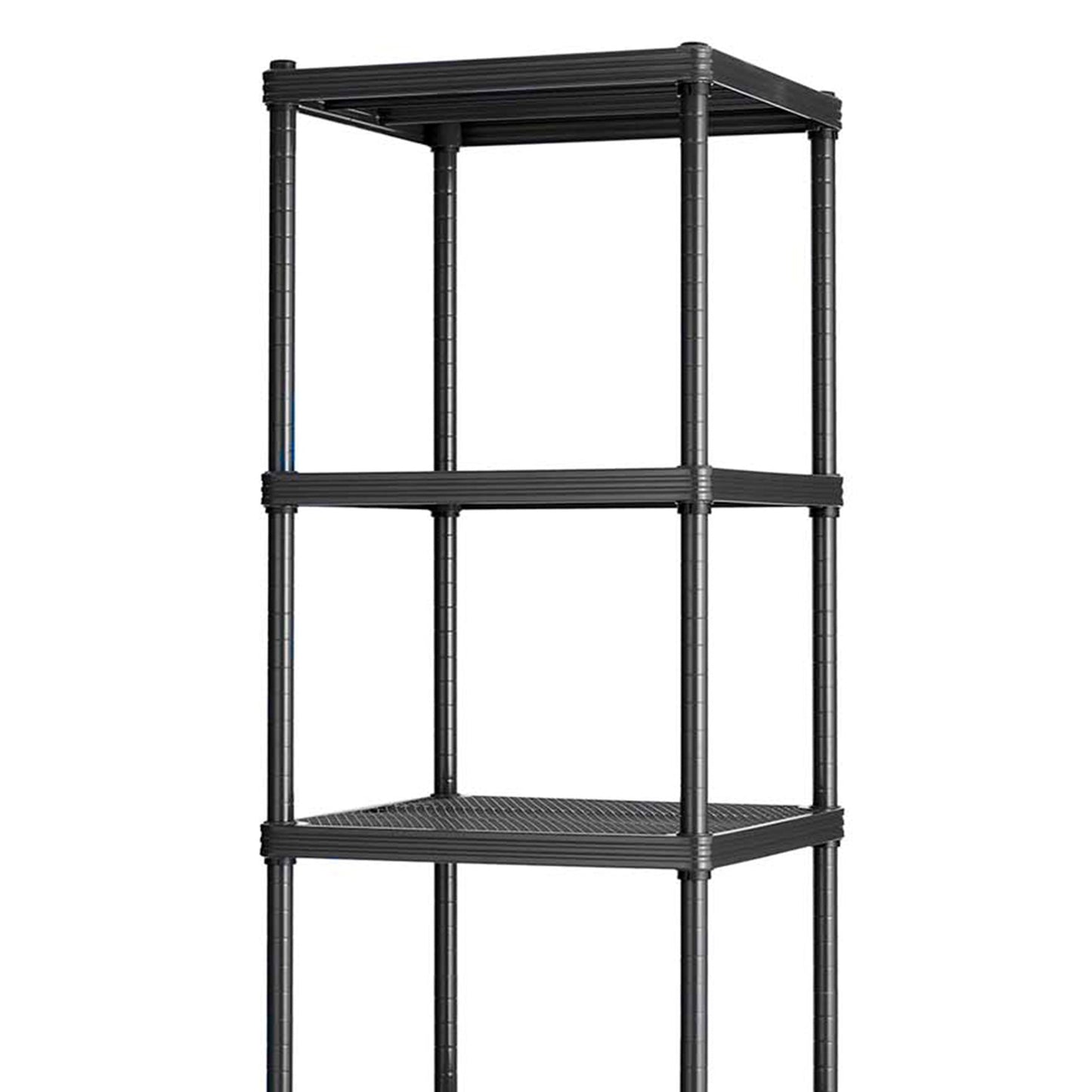 Design Ideas MeshWorks 6 Tier Tower Metal Storage Shelving Unit Rack, Black