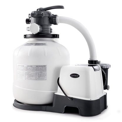 Intex Automatic Pool Cleaner w/Krystal Clear Saltwater System & Sand Filter Pump