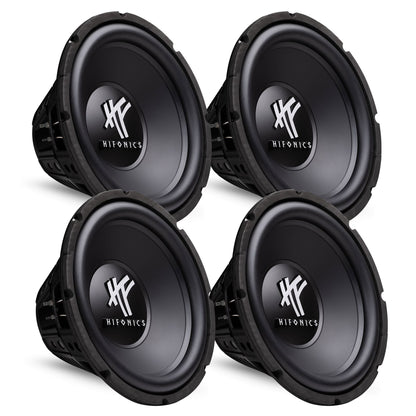 4) HIFONICS HFX12D4  12" 2400W Car Audio DVC Subwoofers Power Bass Subwoofers - Find Fresh Goods