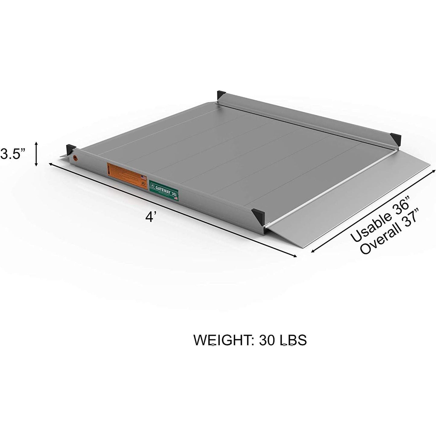 EZ-ACCESS GATEWAY 3G 4 Foot Solid Surface Aluminum Portable Wheelchair Ramp - Find Fresh Goods