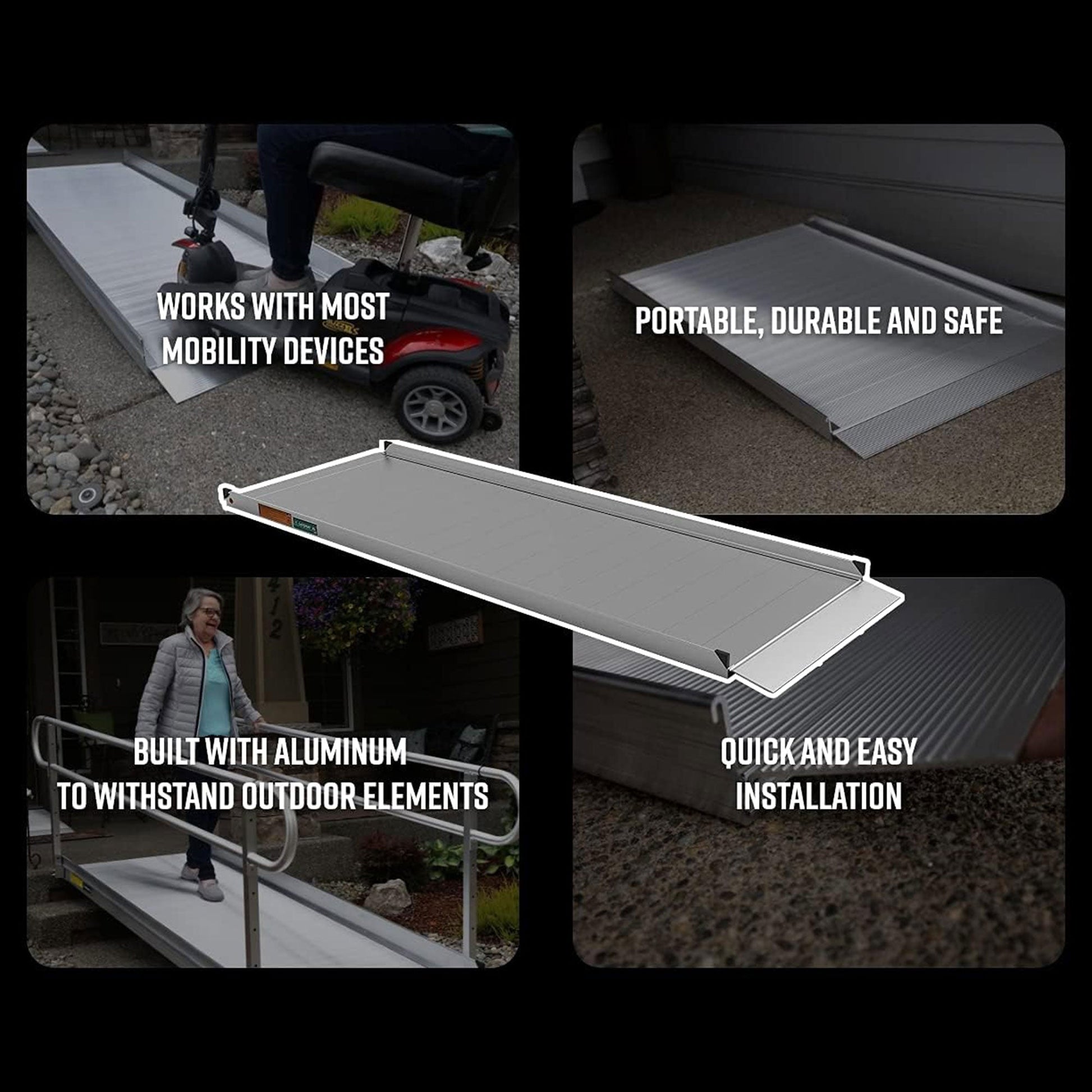 EZ-ACCESS GATEWAY 3G 4 Foot Solid Surface Aluminum Portable Wheelchair Ramp - Find Fresh Goods