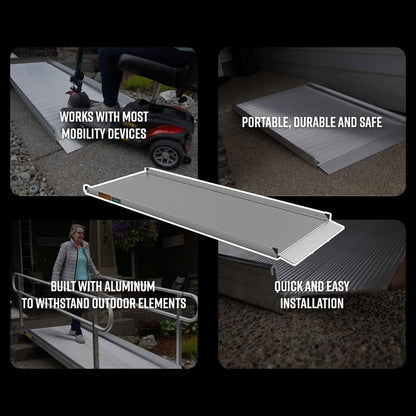 EZ-ACCESS GATEWAY 3G 4 Foot Solid Surface Aluminum Portable Wheelchair Ramp - Find Fresh Goods