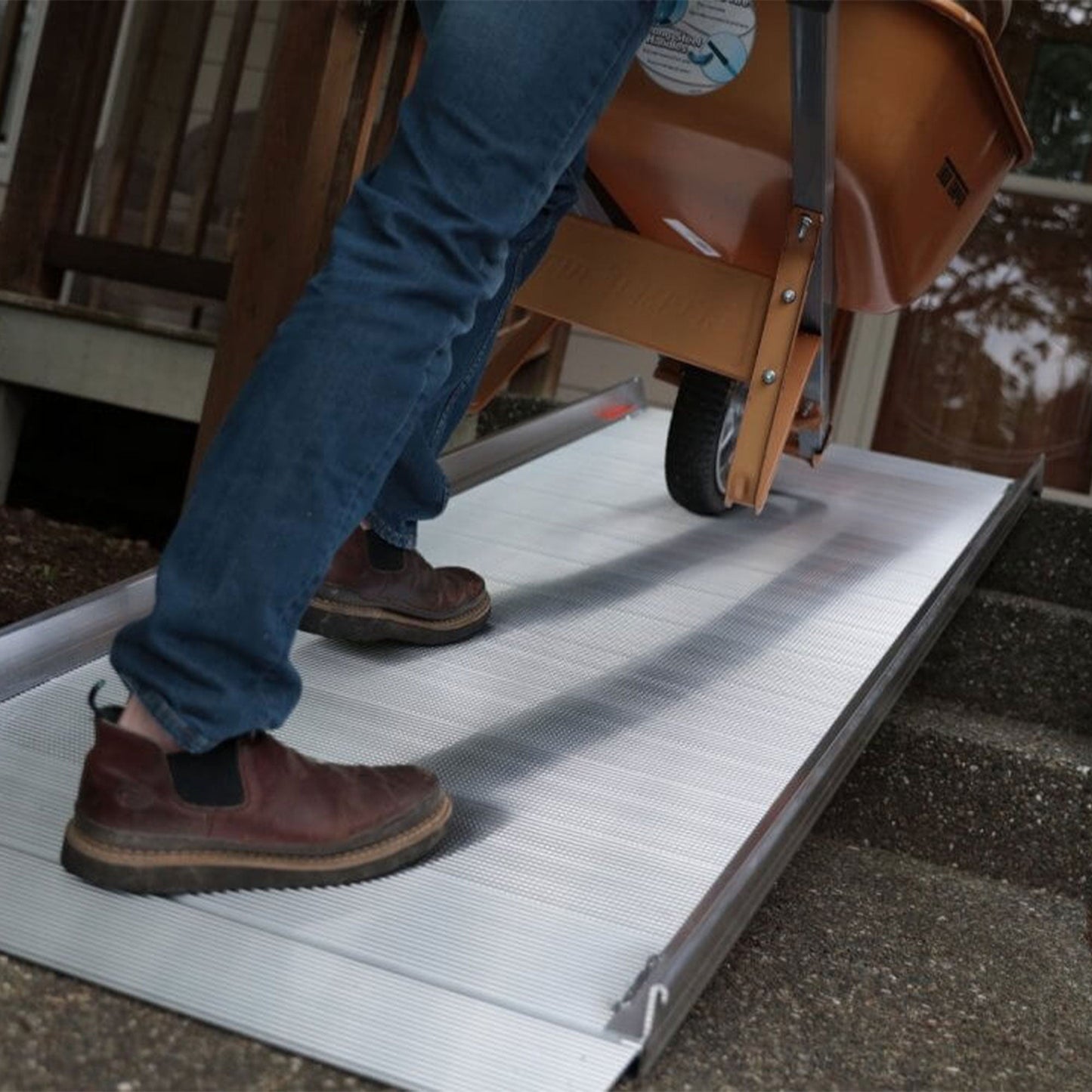 EZ-ACCESS TRAVERSE 4 Foot Walk Ramp w/Textured Surface & Hook/Strap Attachment - Find Fresh Goods