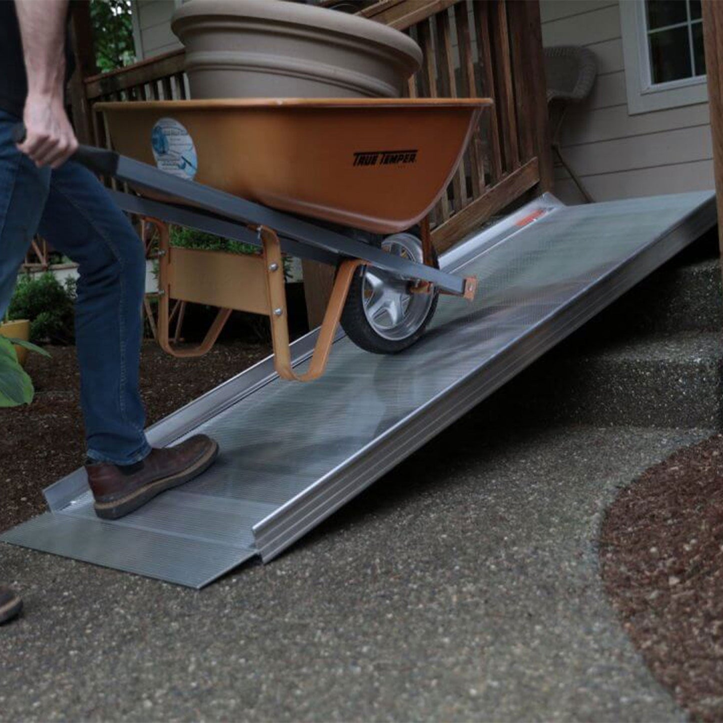 EZ-ACCESS TRAVERSE 4 Foot Walk Ramp w/Textured Surface & Hook/Strap Attachment - Find Fresh Goods