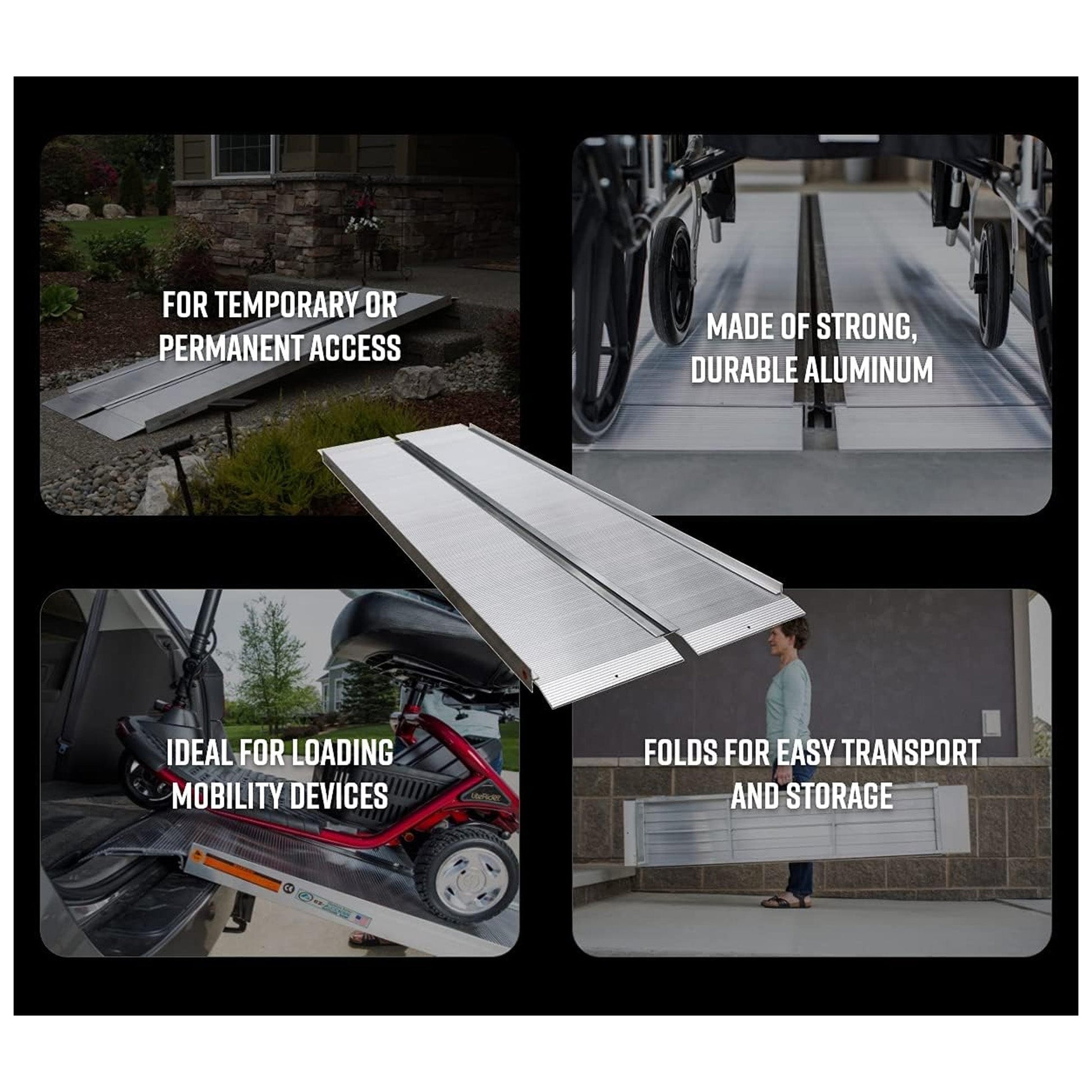 EZ-ACCESS SUITCASE 4’ x 30" Portable Singlefold Ramp for Scooters & Wheelchairs - Find Fresh Goods