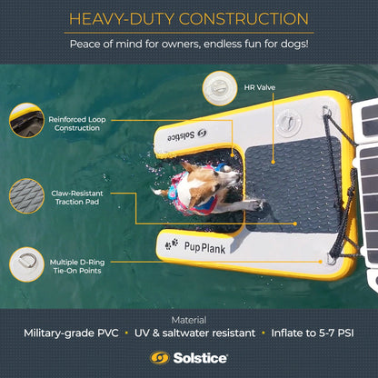 Solstice Inflatable Pup Plank Mini Dog Ramp Water Float Ladder Step, Multicolor - Find Fresh Goods