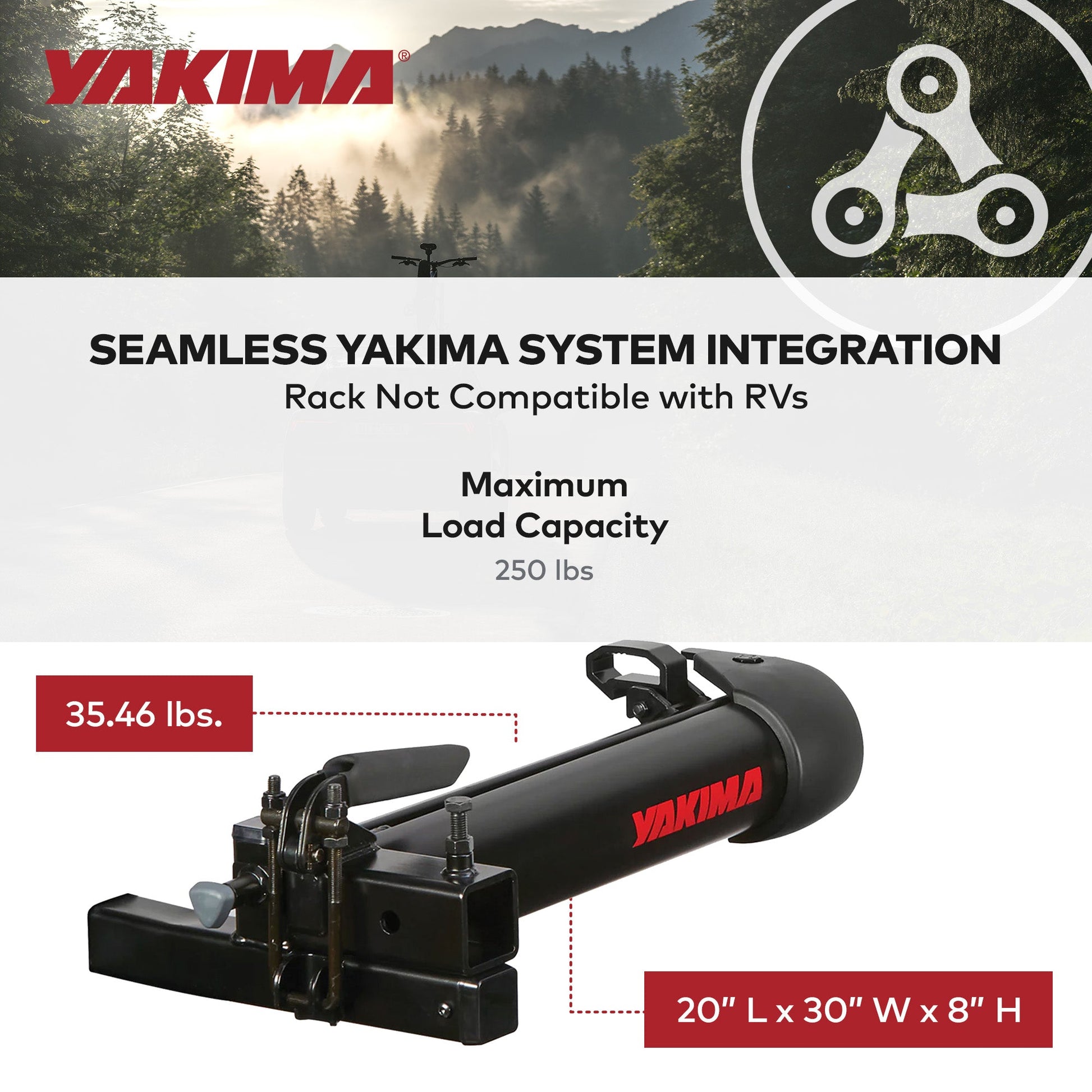 Yakima BackSwing Hitch Rack Swing Away Adapter, Compatible w/HoldUp EVO, Black - Find Fresh Goods