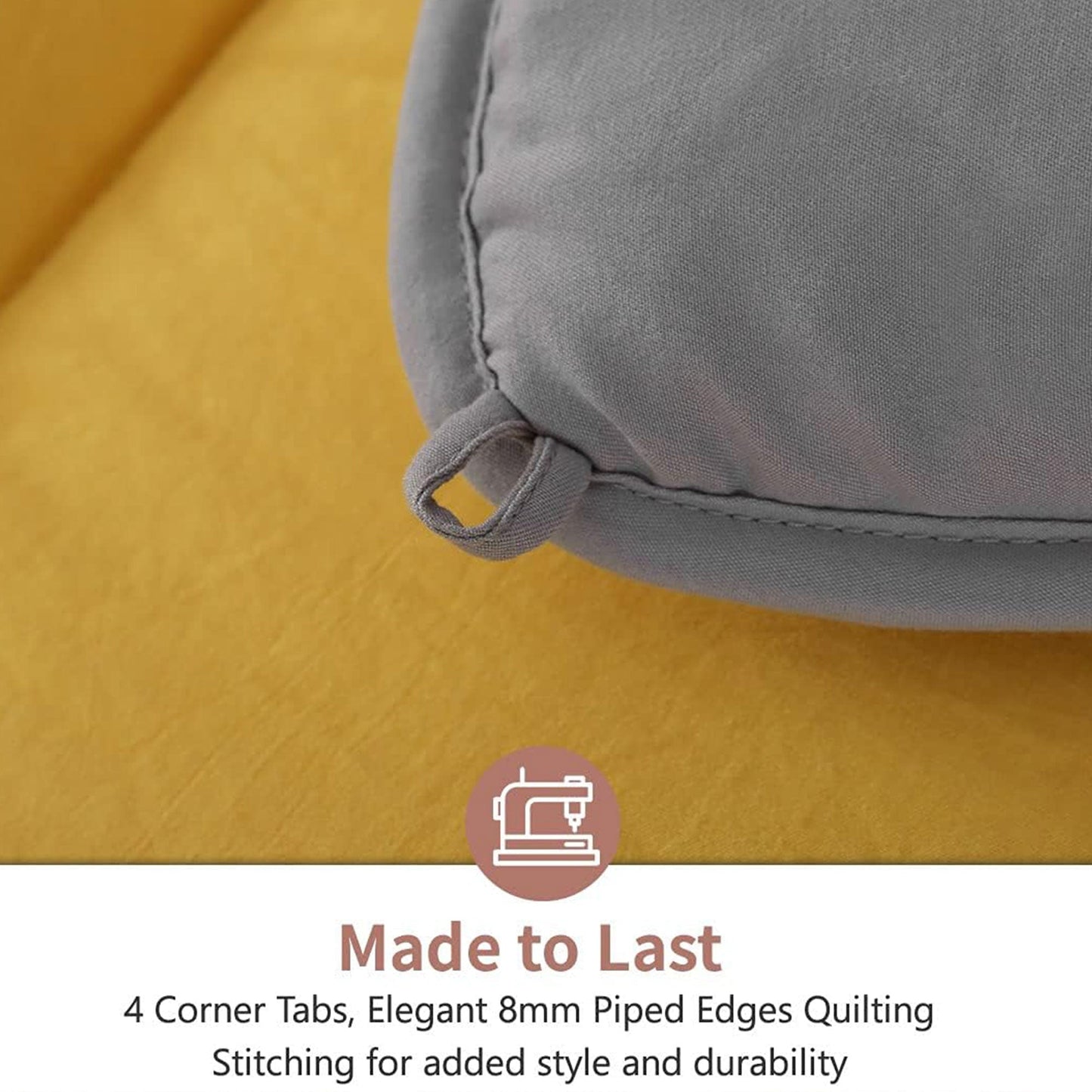 APSMILE Reversible Full/Queen Ultra Soft Microfiber Bed Comforter, Yellow/Gray