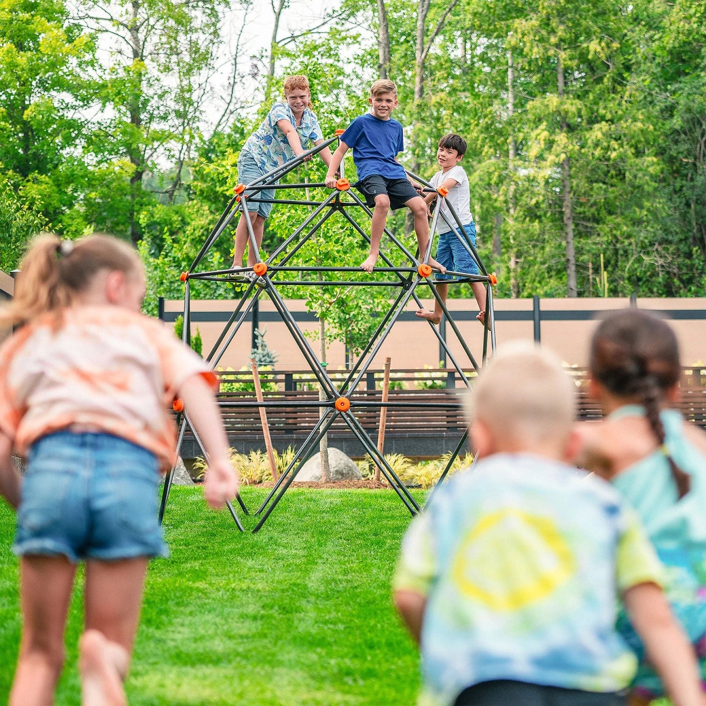 gobaplay SummitPro Climbing Dome, 7.5ft Climber with Rock Climbing Hand Grips