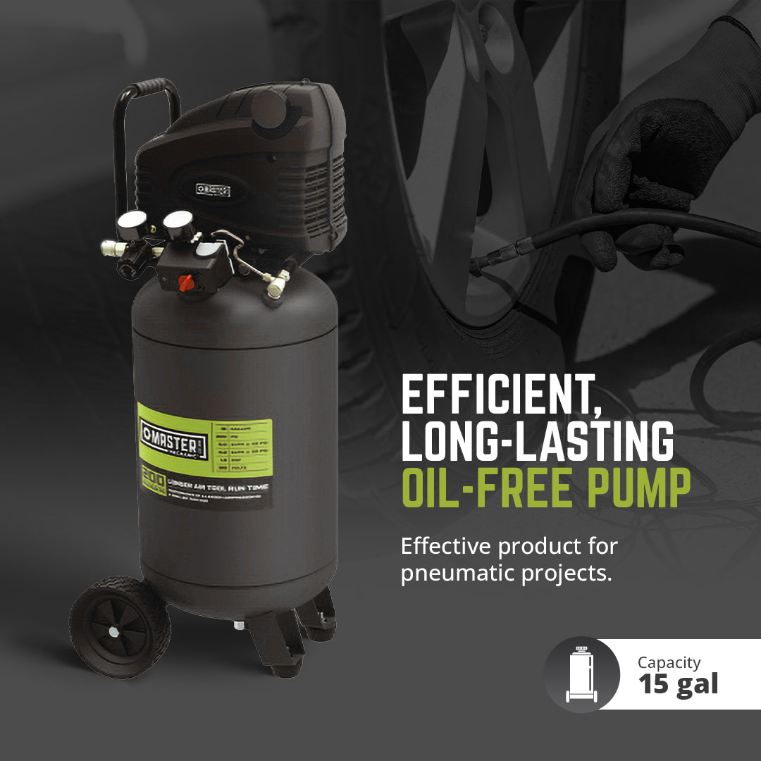 MAT INDUSTRIES LLC Portable Heavy Duty 15 Gallon Air Compressor, Green