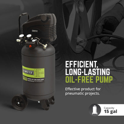 MAT INDUSTRIES LLC Portable Heavy Duty 15 Gallon Air Compressor, Green