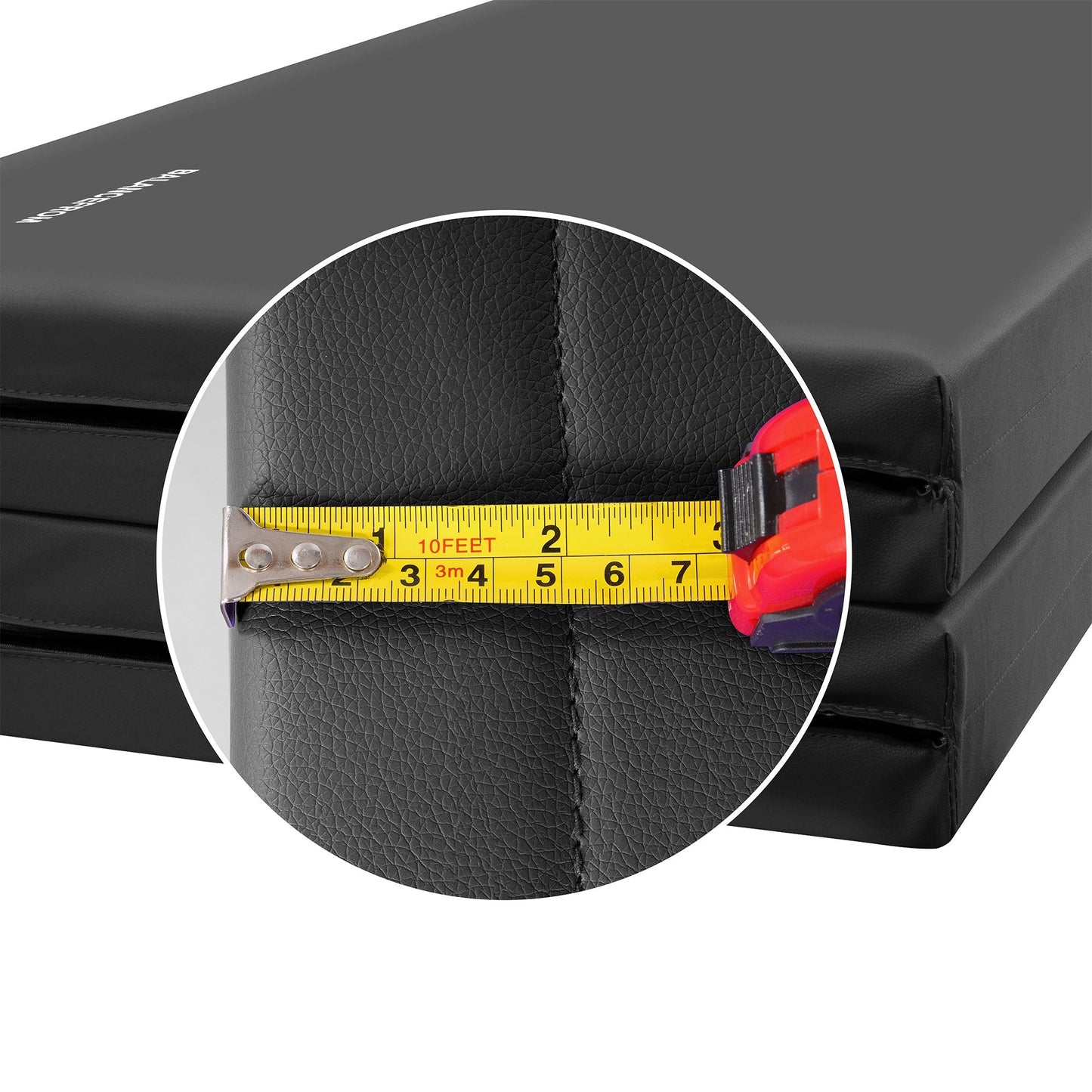 BalanceFrom 4' x 6' x 2" All Purpose Folding Fitness Gymnastics Gym Mat, Black