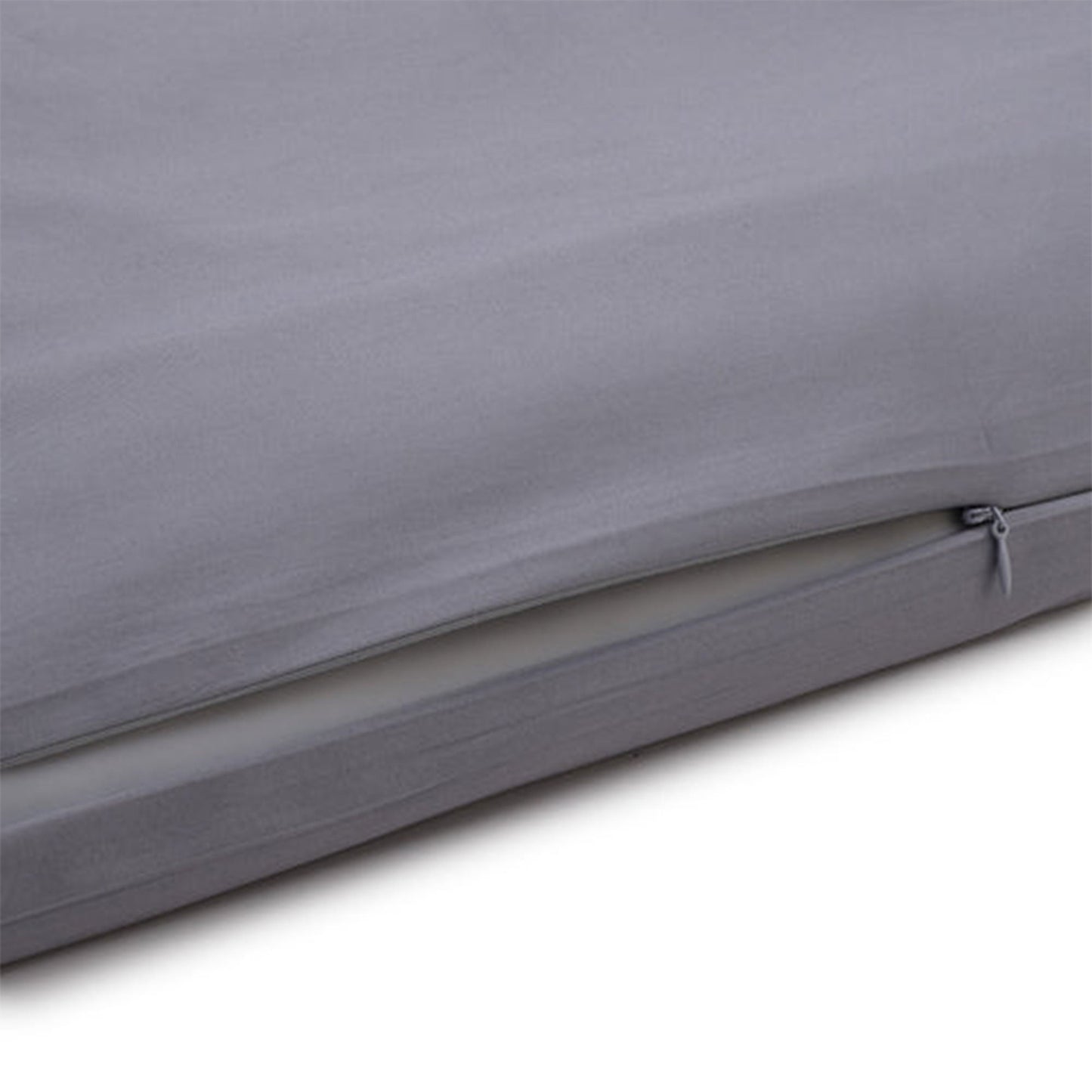Sleepgram Supima 400 Thread Count Cotton Duvet Cover with Travel Bag, Twin, Grey