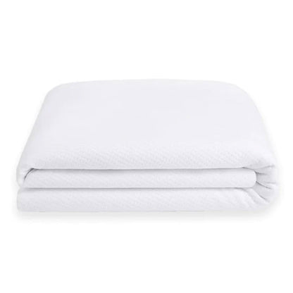 Sleepgram Breathable Sweat Proof Cotton Cover Mattress Protector, Full, White