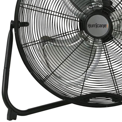 Hurricane Pro 20 Inch 3 Adjustable Speed High Velocity Metal Fan, Black